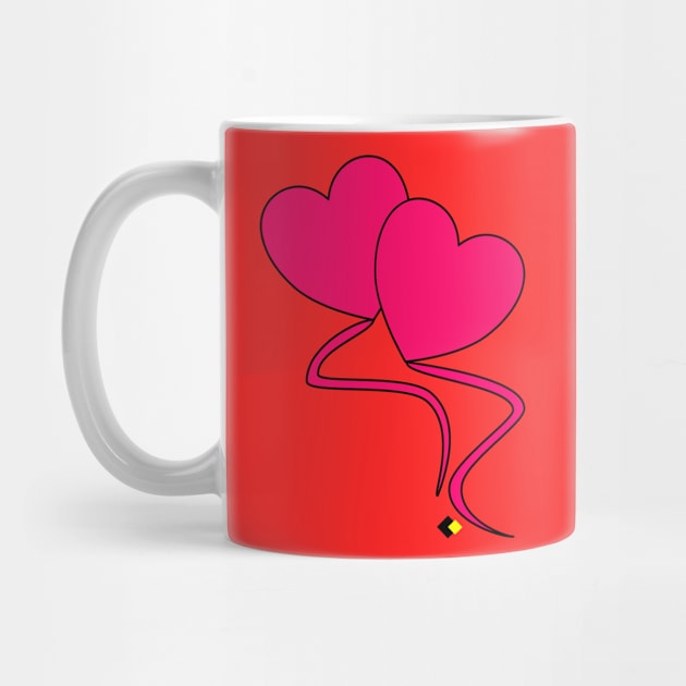 TWO HEARTS PINK MIX by AddOnDesign